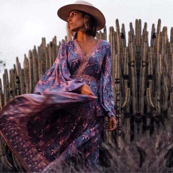 bohemian lavender dress